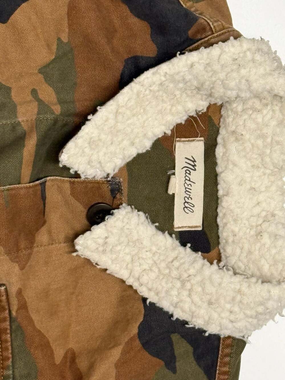 Madewell Camouflage Sherpa-Collar Utility Jacket - Picture 2 of 4
